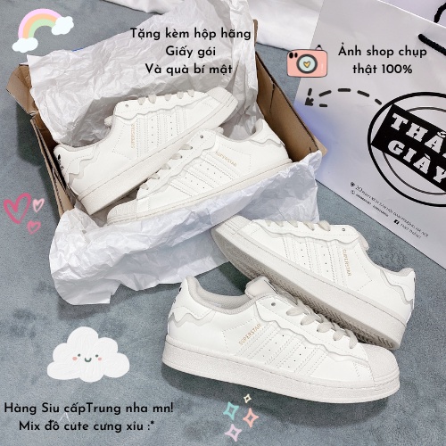 Giày Thể Thao Nam Nữ Ngô Thắng Super Star 2022 Kem Chảy Capuchino