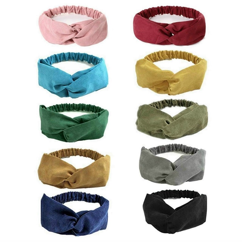BĂNG ĐÔ TURBAN VẢI CHÉO PHONG CÁCH TIỂU THƯ ĐIỆU ĐÀ CHO NỮ.TN