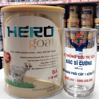 Sữa Hero goat Ba 800g đặc chế từ sữa Dê nguyên chất , vị sữa thơm dịu , mát giúp bé hết nóng trong hết táo bón ,tăng cân