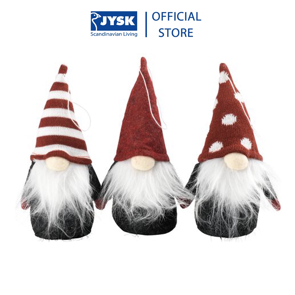 Thần lùn giáng sinh | JYSK Bond | polyester/cát | xám/đỏ/trắng | DK7xH15cm