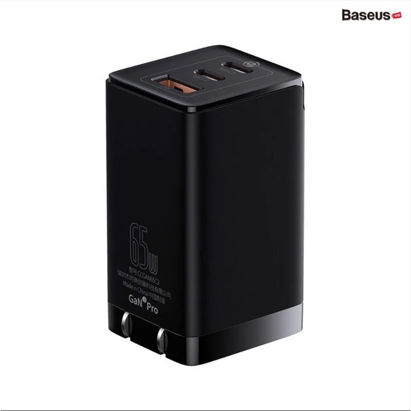 Bộ Sạc Nhanh Baseus GaN3 Pro Quick Charger 65W