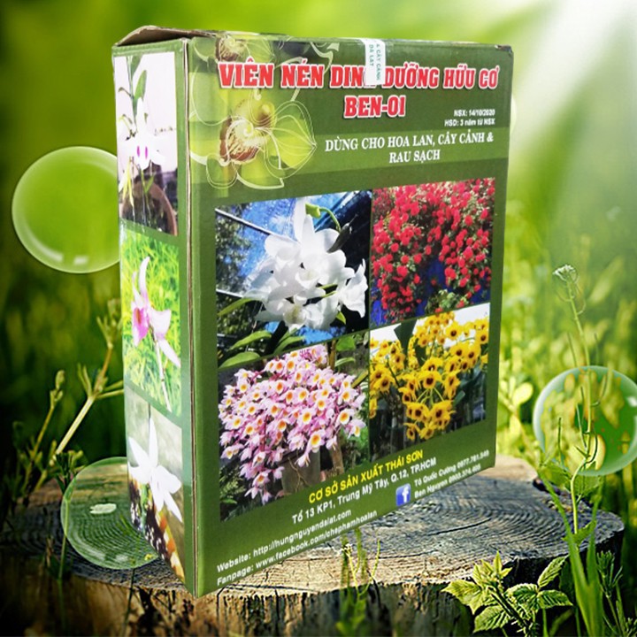 Phân tan chậm hữu cơ viên Hùng Nguyễn - chuyên dùng cho rau sạc, hoa lan, cây cảnh 1kg