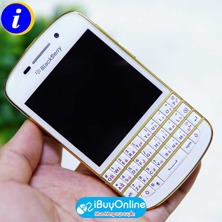 Điện thoại Blackberry Q10 Trắng Gold Zin Nguyên Hộp - Blackberry Q10 Gold Fullbox