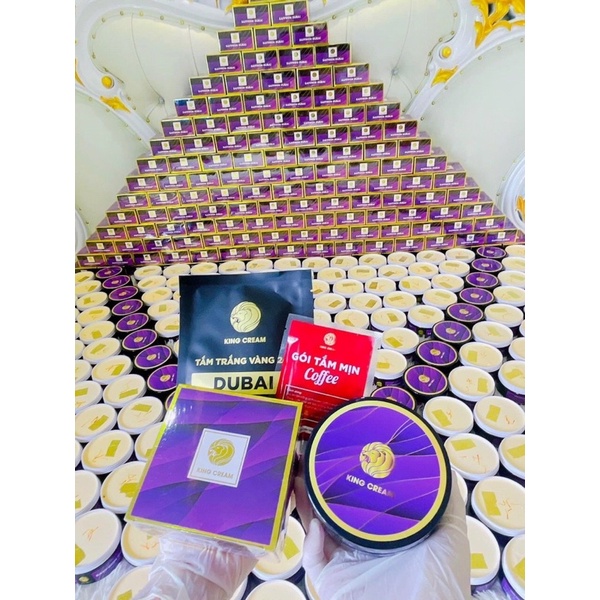 KEM BODY KING CREAM SAFFRON DUBAI PHÔI KEM NGUYÊN CHẤT kèm tắm trắng