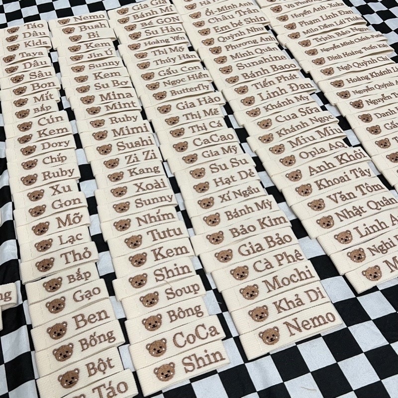 Name Tag thêu tên bé style Hàn