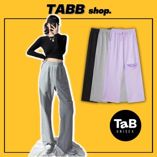 Quần dài rách gối ống rộng, quần dài ống suông kiểu gối rách - TABB Shop.