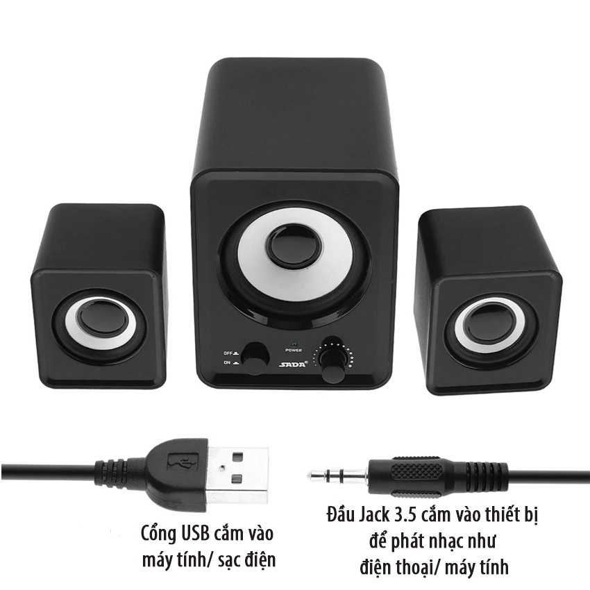 [LOA TẾT - BH 24 THÁNG] Bộ 3 Loa Vi Tính Cao Cấp 2.1 - Âm Bass Echo Hay - Nhỏ Gọn | WebRaoVat - webraovat.net.vn