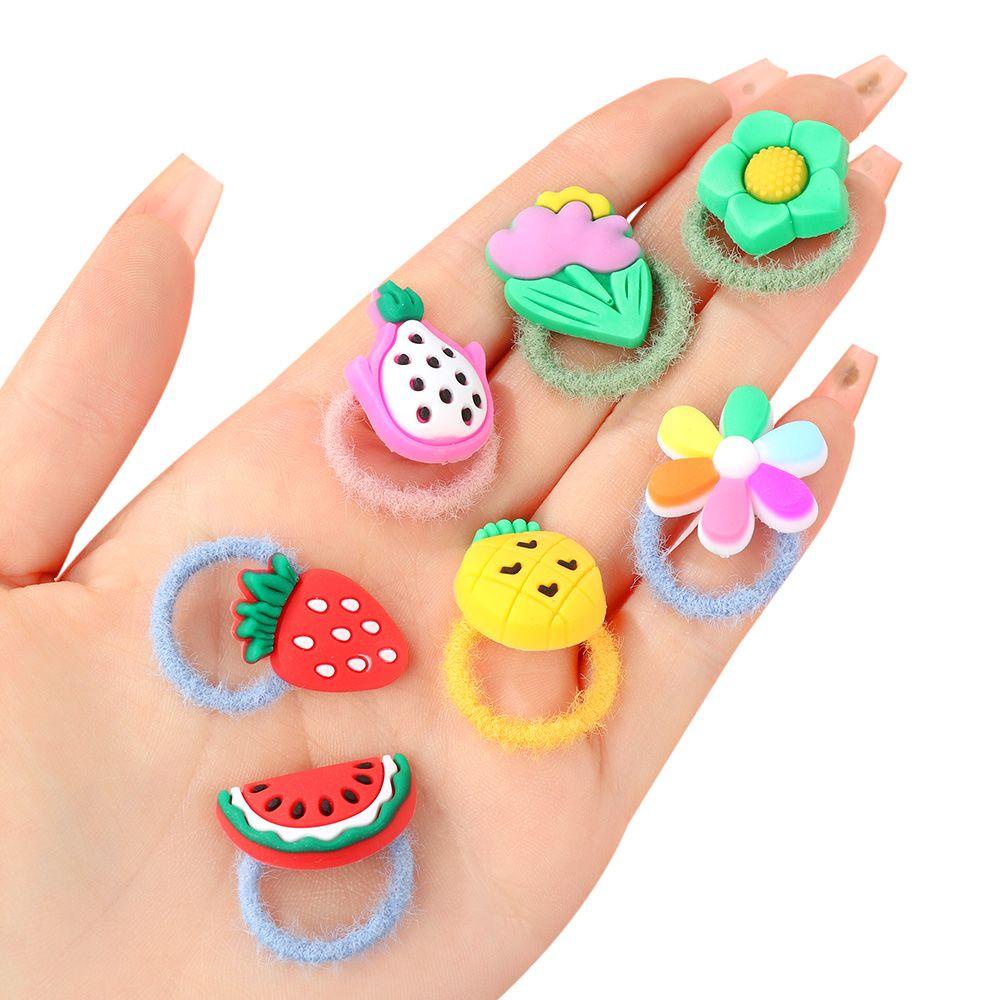 Dây Buộc Tóc Cao Su Co Giãn Hình Trái Cây Dễ Thương Cho Bé Gái