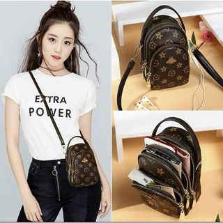 🎁 túi đeo chéo nữ 3 ngăn thời trang pl 498