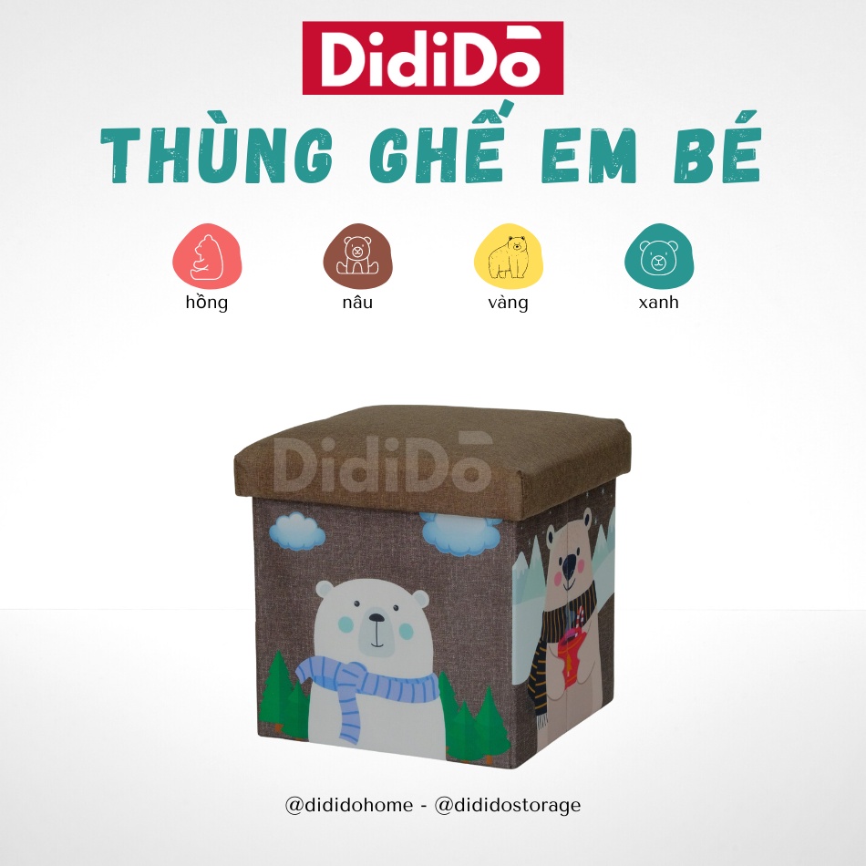 (GRAB/NOW) Hộp đựng đồ DidiDo kết hợp ghế ngồi cho bé size 31cm