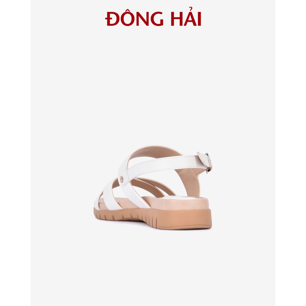 &quot;TẶNG NGAY 30K khi theo dõi gian hàng &quot;Giày Sandal đế bằng nữ Đông Hải quai ngang đế cao su 3cm - S85L7