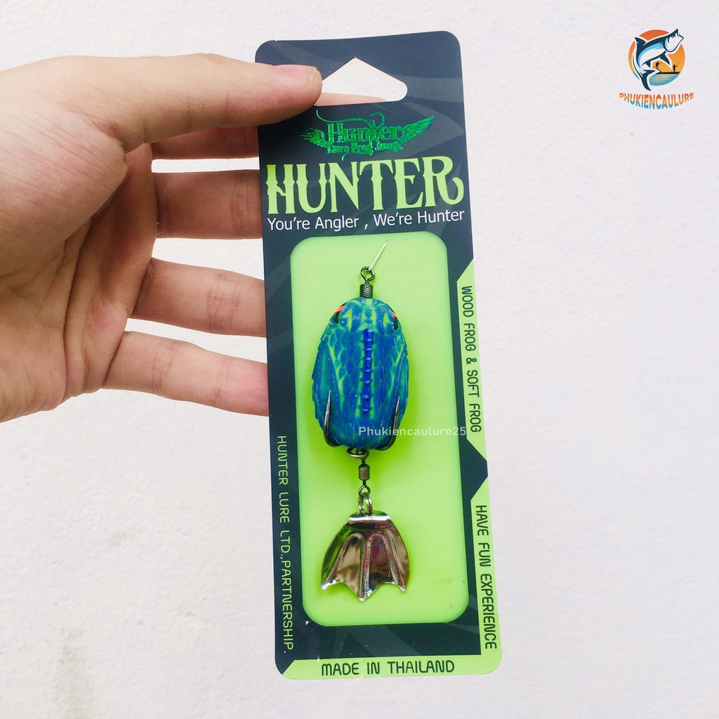 Mồi giả nhái hơi Hunter V6 chuyên câu lure, cá lóc siêu nhạy, cam kết chuẩn Thái Lan