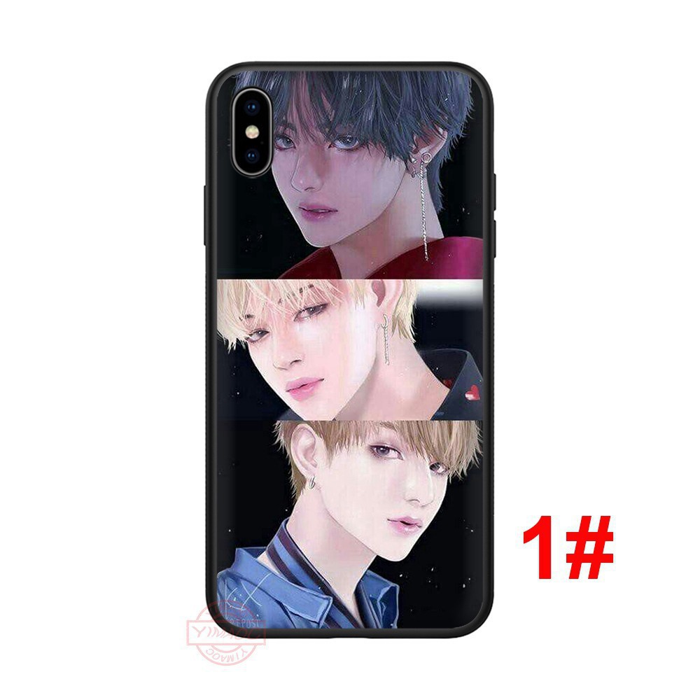 [Bb123]  Ốp điện thoại silicone in hình nam nhân Hàn Quốc Fake Love cho iPhone XS Max XR X 8 Plus 7 Plus 6s Plus 6 1