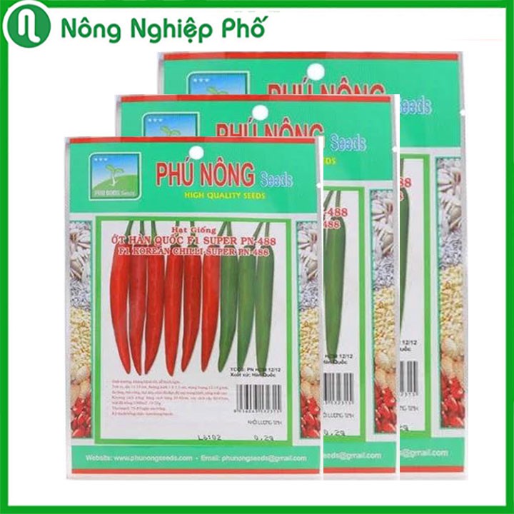 Hạt Giống Ớt Hàn Quốc PHÚ NÔNG Gói 0,2 Gram