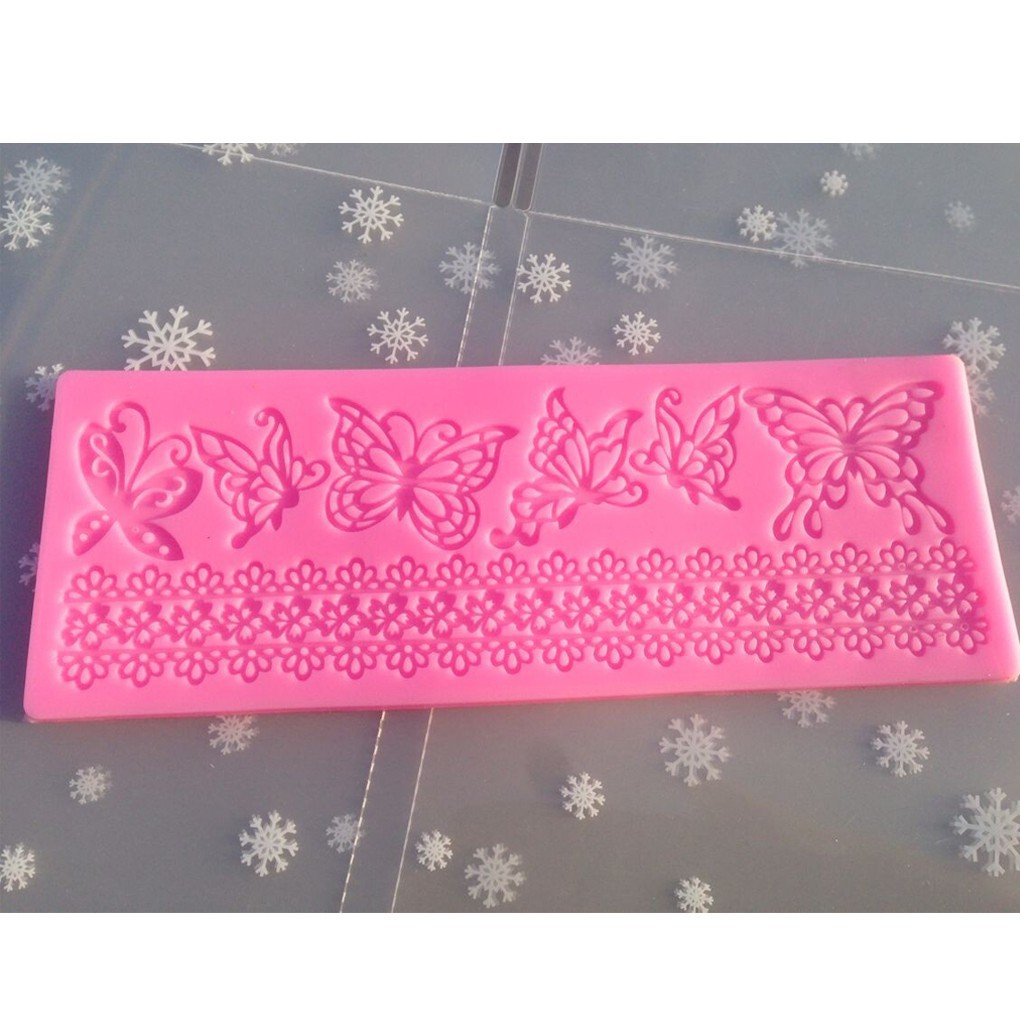 Khuôn tạo hình bánh hình bươm bướm, dải ren
