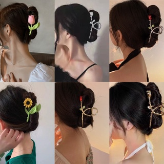 Thời trang hàn quốc tulip hướng dương hoa hồng kẹp tóc phụ nữ