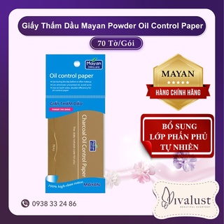 Giấy thấm dầu mayan powder oil control paper 70 tờ/gói - phiên bản có phấn