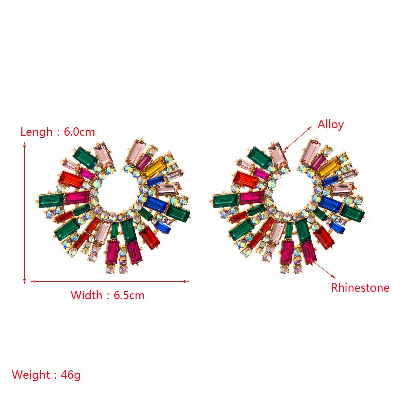 Bông tai Pinkdudu PD636 hình hoa hướng dương đính đá thời trang cho nữ