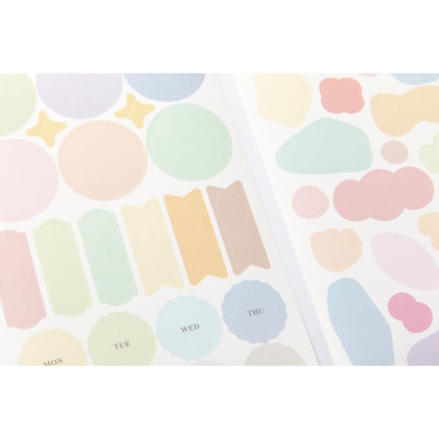 Set 10 Sticker ARTBOX Hàn Quốc Khung Chữ Tiếng Anh Vinatage