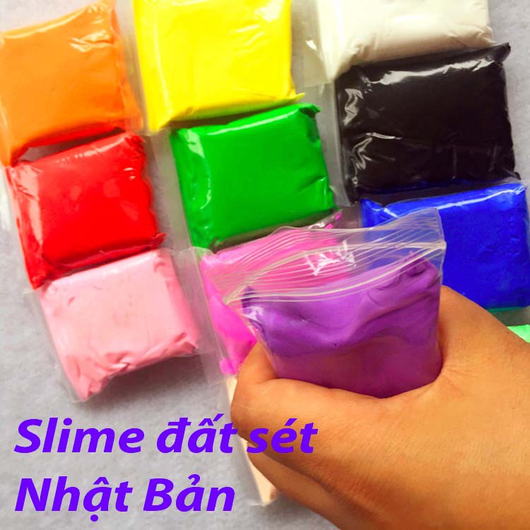 Đất nặn đất set soft clay  1 set 12 màu nguyên liệu làm slime