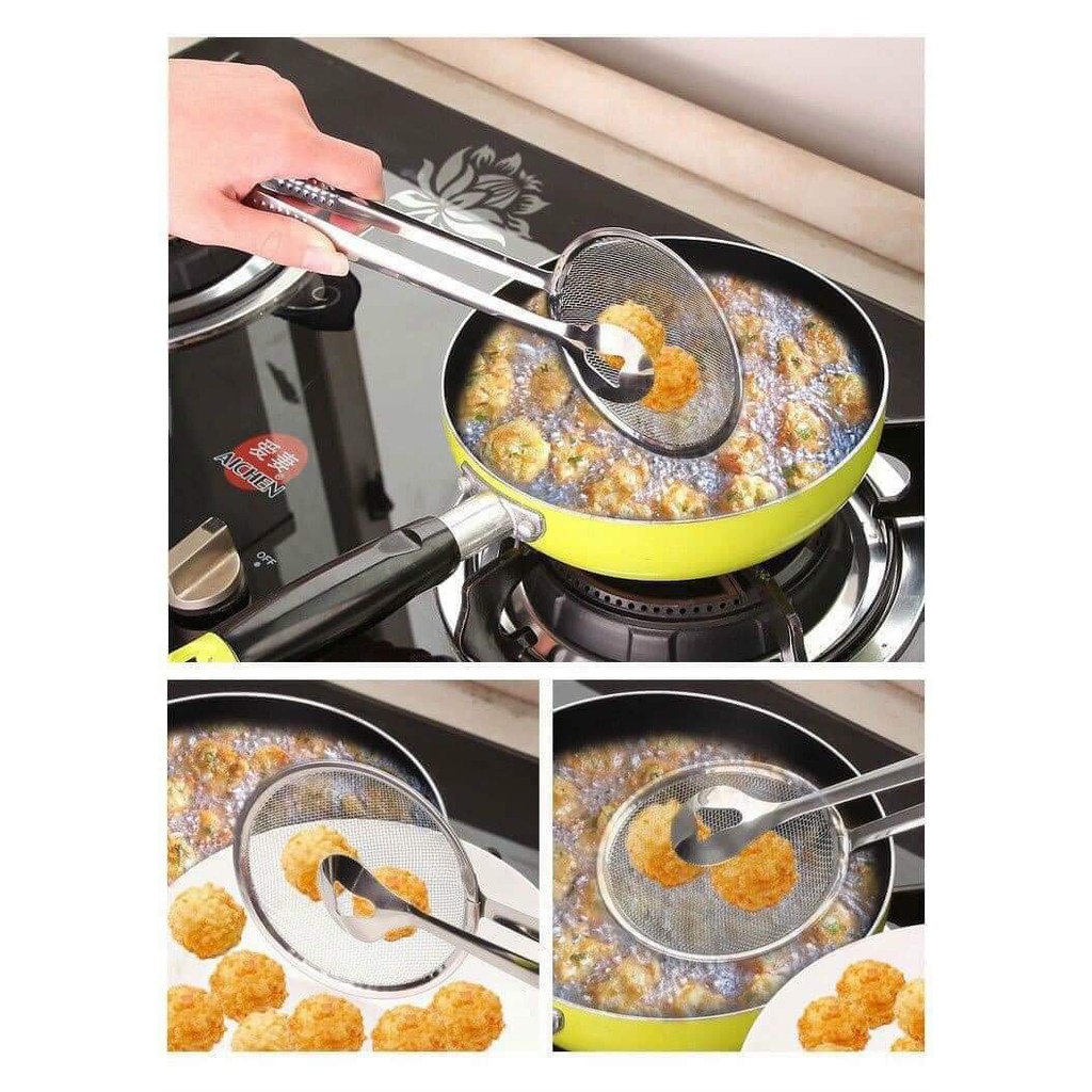 Ray Lưới Vớt Đồ Chiên, Cây Gắp Đồ Chiên Nóng, Vớt Đồ Chiên Đa Năng, Cây Gắp Có Lưới Ráo Dầu