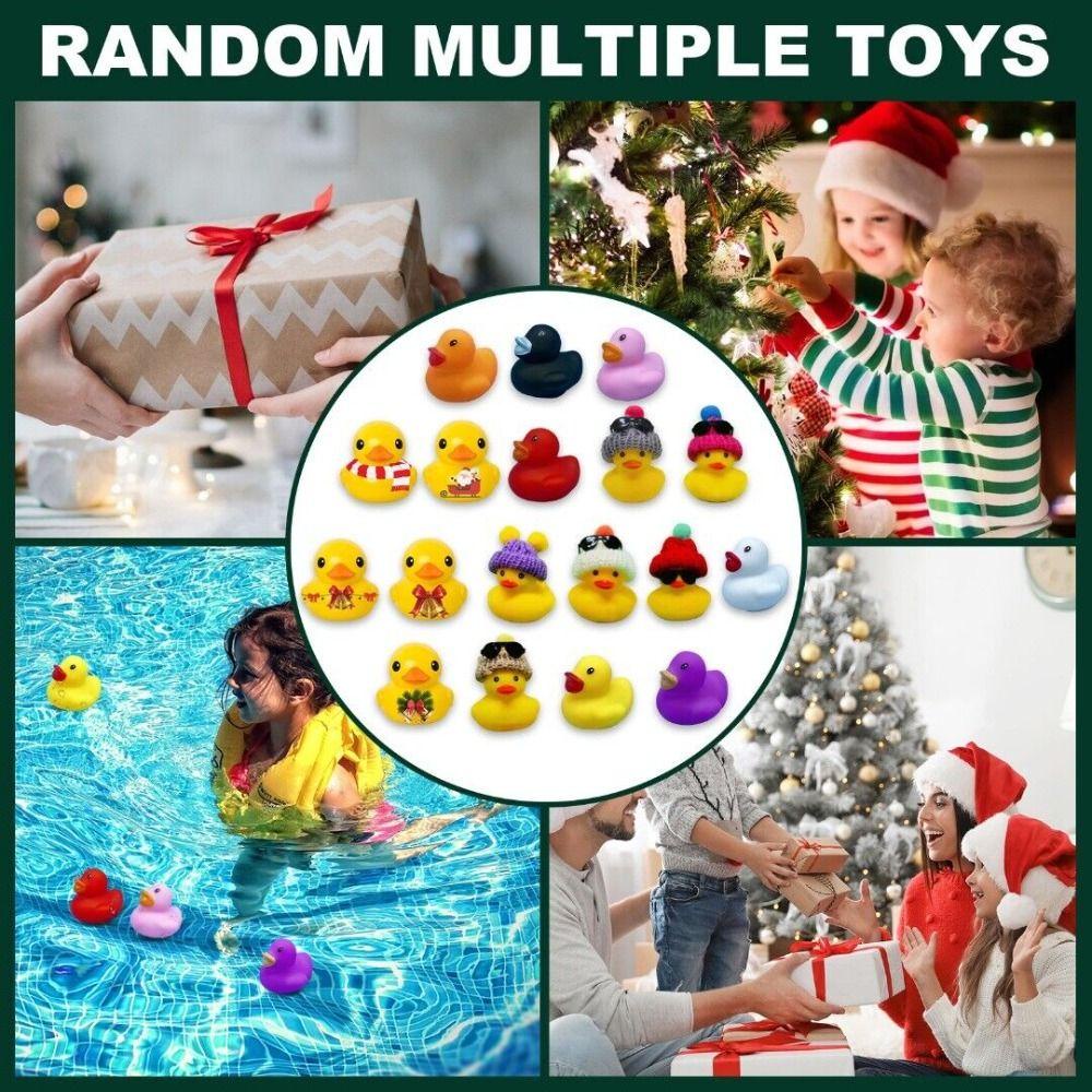 Set 24 Vịt Cao Su Trang Trí Giáng Sinh Năm Mới