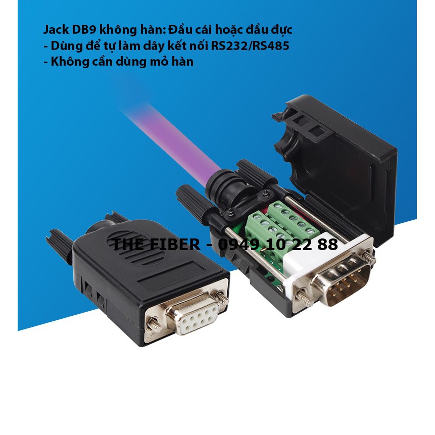 Đầu Jack DB9 không hàn đầu Đực Male - Dòng cao cấp