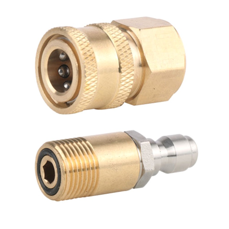 Set 2 Đầu Nối Vòi Xịt Nước Áp Suất Lớn Bằng Đồng Chống Ăn Mòn