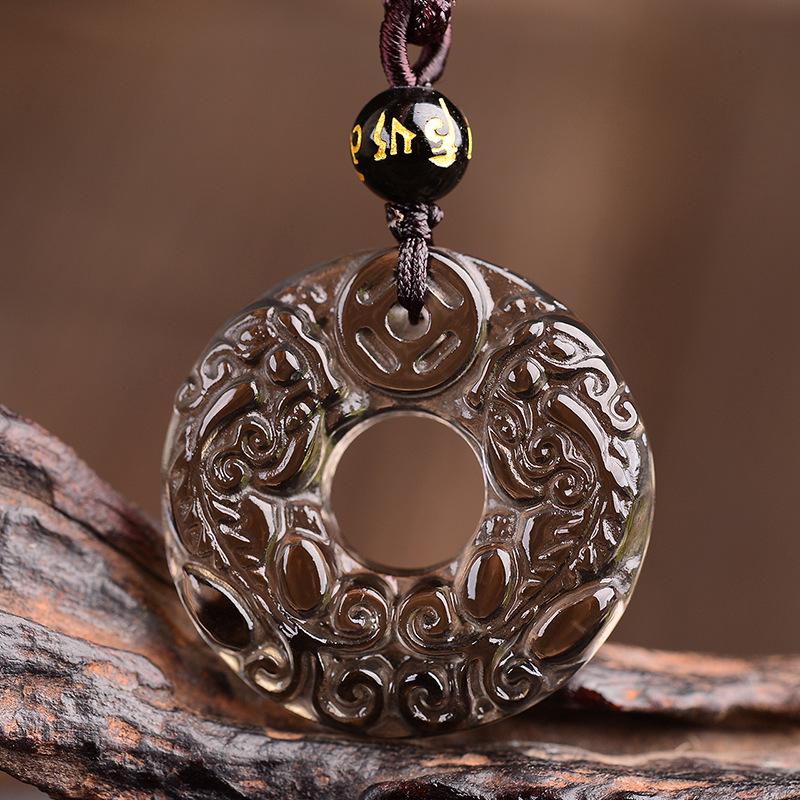 Mặt dây chuyền đá obsidian 7a 4 phong cách