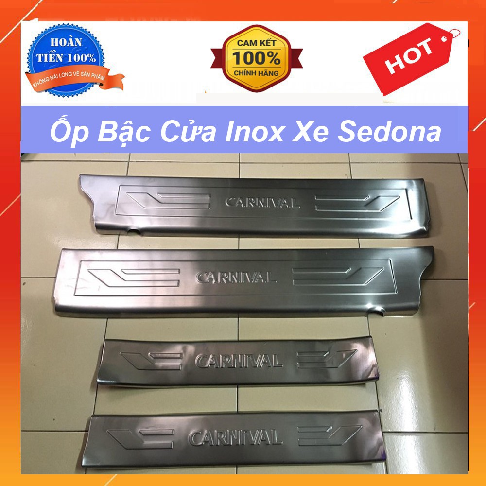 ⚡️Kia Sedona⚡️ Ốp Bậc Cửa Trong Xe Kia Sedona Mẫu Inox