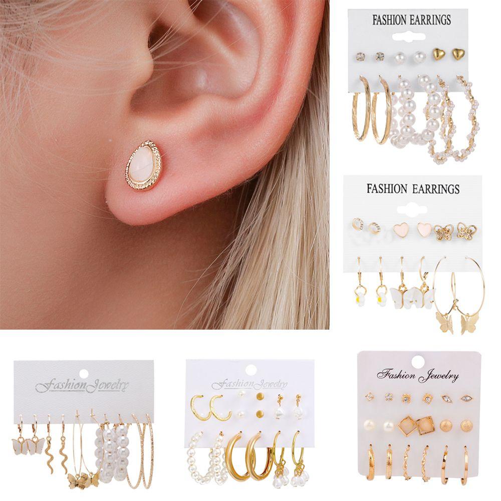 Set Bông Tai Dáng Dài Phong Cách Retro Thời Trang Dự Tiệc