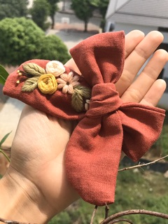 Dây buộc tóc nơ thêu