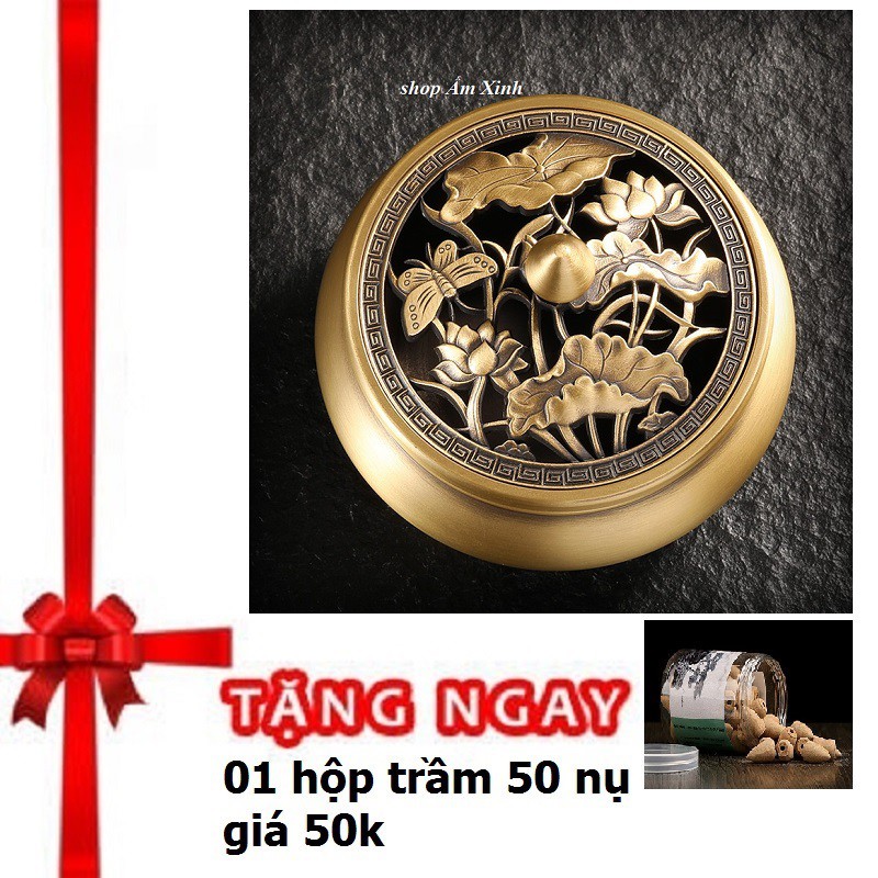 LƯ HƯƠNG XÔNG TRẦM BẰNG ĐỒNG NGUYÊN CHẤT  (LOẠI CÓ 3 CHÂN)