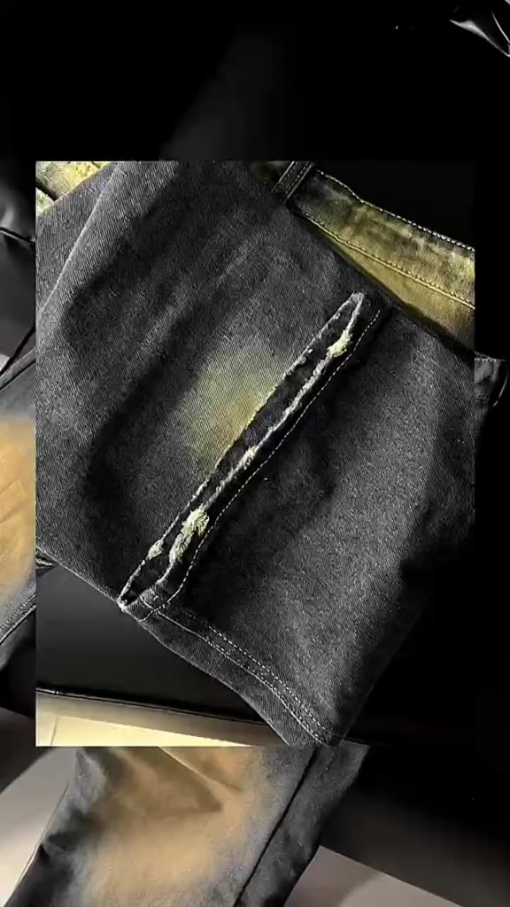 QUẦN JEANS BAGGY WASH NÂU VÀNG TRƠN/RÁCH - QUẦN JEANS WASH (NÂU VÀNG) VINTAGE RÁCH GỐI ỐNG RỘNG PHỦ GÓT - HALO KAKI | BigBuy360 - bigbuy360.vn