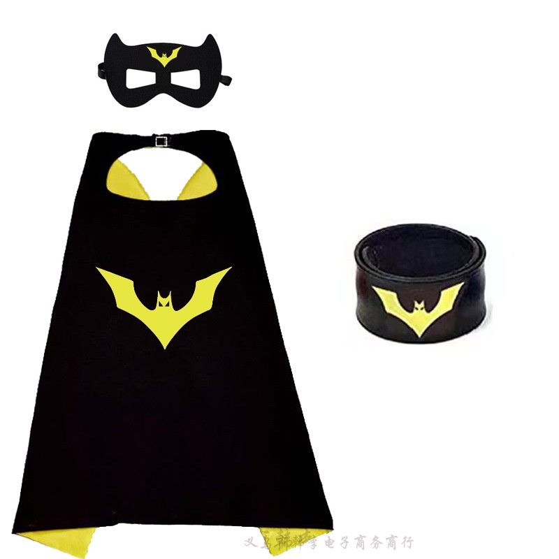 Set Áo Choàng Siêu Anh Hùng + Mặt Nạ + Vòng Tay Cho Bé Hóa Trang Thành Những Chiến Binh Marvel