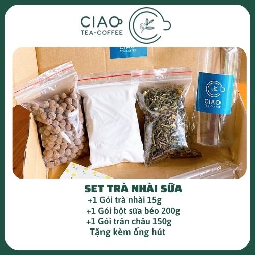 Set trà sữa (nguyên liệu pha Trà Nhài sữa) (5 ly) CIAO tea & coffee