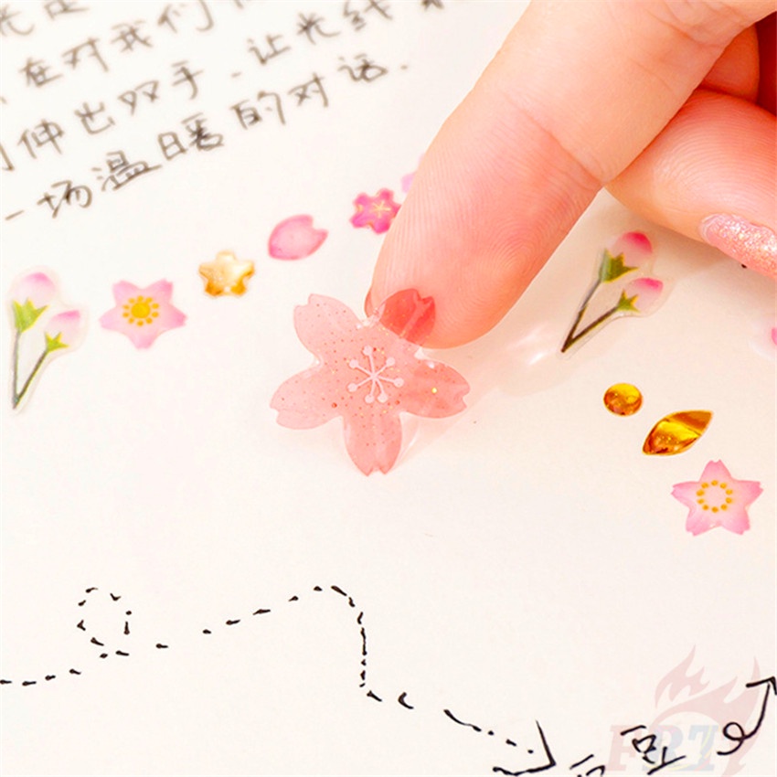 ❤ Miếng Dán Epoxy Pha Lê Hoa Anh Đào Tokyo Lãng Mạn ❤ 1 Tấm Hình Dán Decal Chống Thấm Nước Thời Trang