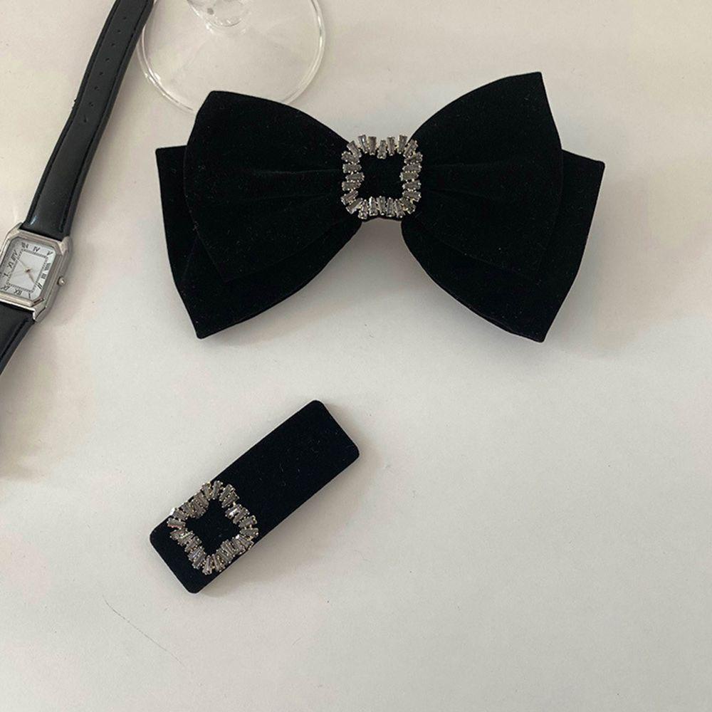 Kẹp Tóc Nơ Bằng Nhung Phong Cách Vintage Sáng Tạo Dành Cho Nữ