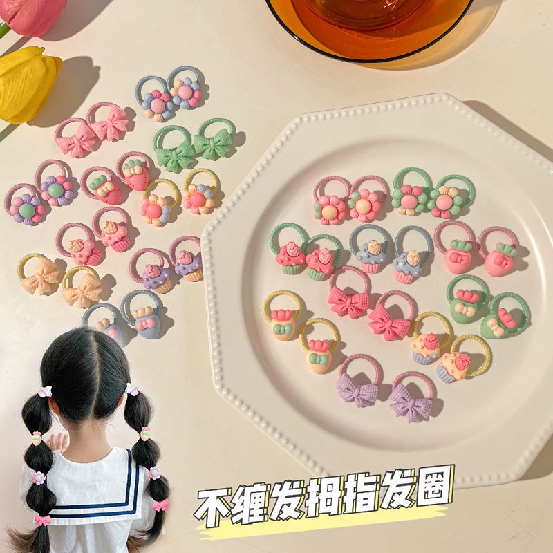 Dây Buộc Tóc Cao Su Co Giãn Tốt Thiết Kế Mới Đáng Yêu Cho Bé