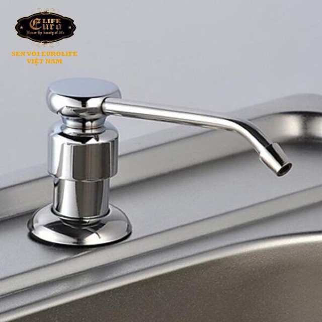 Bình đựng nước rửa chén Inox - Bình xà bông gắn chậu rửa chén - Bình xà phòng inox