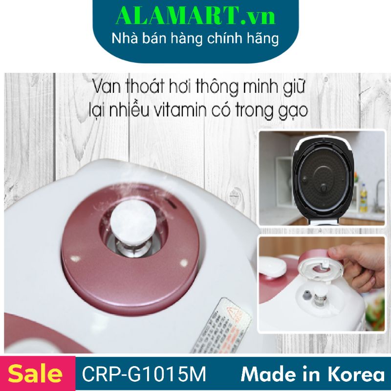 Nồi cơm Áp suất Điện tử CUCKOO CRP-G1015M 1.8L (MADE IN KOREA) dùng cho 4 - 8 người ăn 1 kg gạo