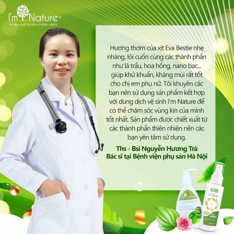 DUNG DỊCH VỆ SINH TRẦU KHÔNG I'M NATURE. Chuyên gia chăm sóc cô bé. Bảo bối không thể thiếu của chị em phụ nữ