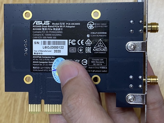 Card Mạng Thu Sóng Wifi PCI-E Asus AX3000 ( intel Ax200ngb ) Chuẩn Wifi 6  Mới Nhất Chính Hãng Asus Bảo Hành 3 Năm | WebRaoVat - webraovat.net.vn