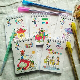 Combo 100 sổ tay lò xo mini gáy xoắn, nhỏ xinh cute notebook A7 đẹp, chất lượng cao