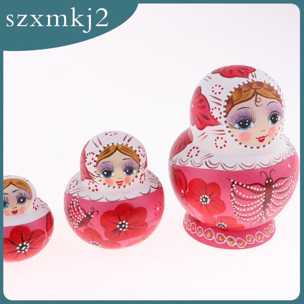 Bộ Búp Bê Nga Matryoshka Matryoshka 10 Món Bằng Gỗ szxmkj2