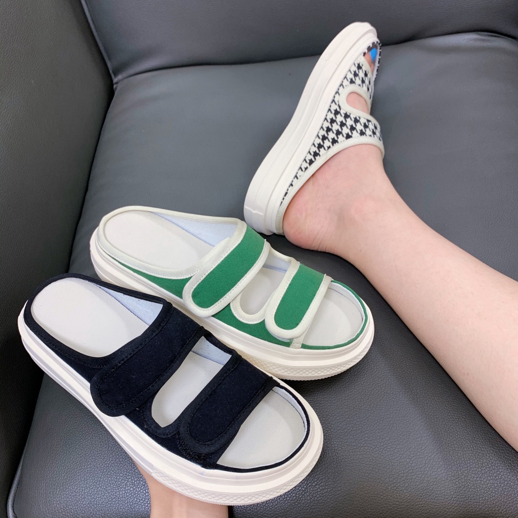 Dép Nữ Đế Giày Quai Ngang Họa Tiết - Trơn Thời Thượng CAMSTORE