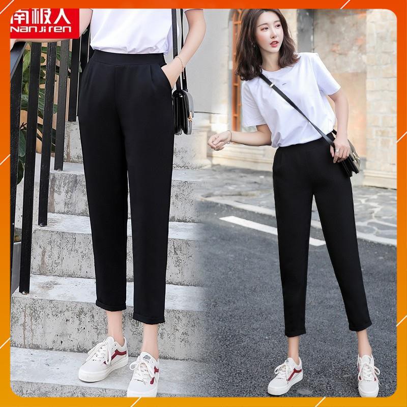 Quần tây lưng thun [Hàng Cao Cấp] Quần tây nữ lưng thun khóa sườn chất vải tuyết mưa cực đẹp | BigBuy360 - bigbuy360.vn