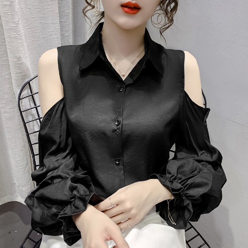 Áo Kiểu Tay Phồng Hở Vai Thời Trang Mùa Thu Hàn Quốc 2020 | BigBuy360 - bigbuy360.vn
