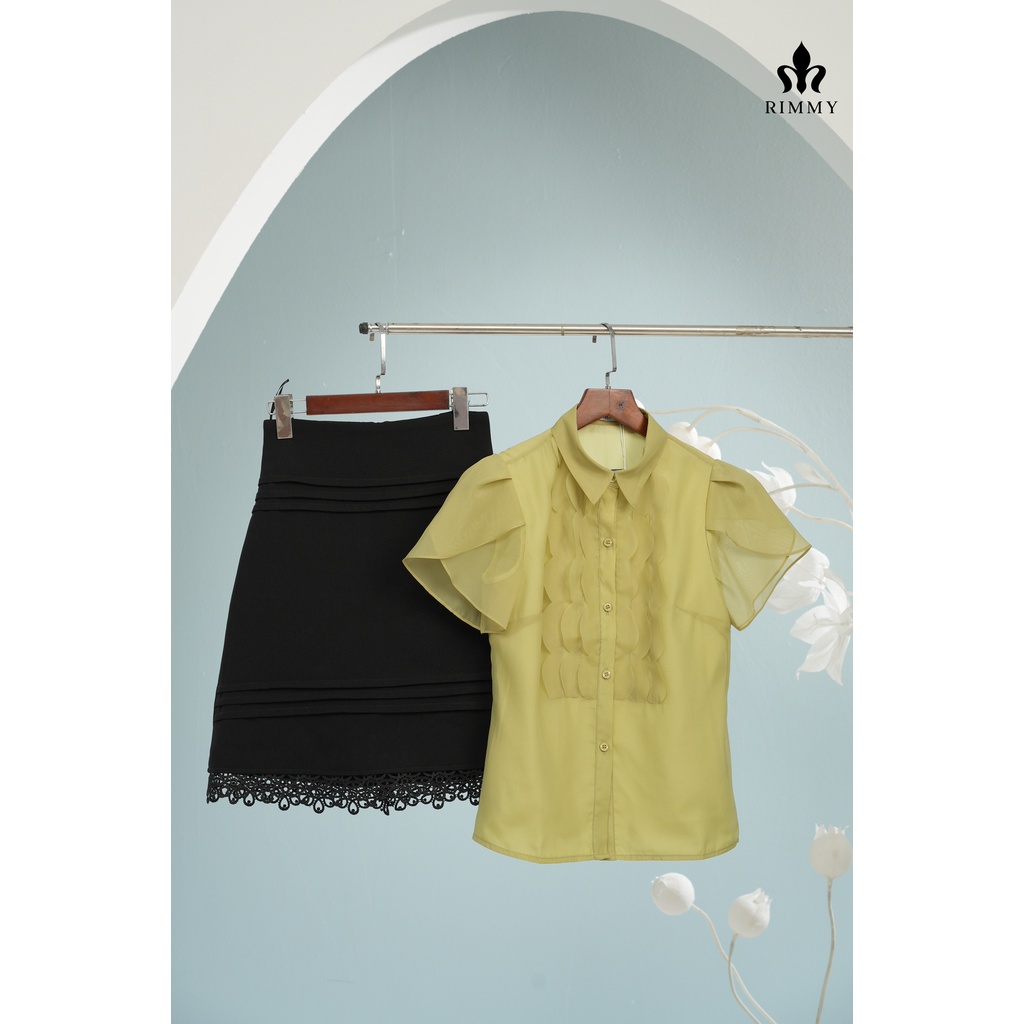 Áo thiết kế xanh cốm Jolie shirt Rimmy [AO03-0322]