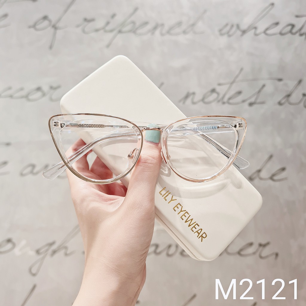Gọng kính cận nữ LILYEYEWEAR mắt mèo sang chảnh tôn mặt M2121